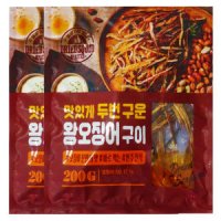 정화식품 정화 맛있게 두번구운 왕오징어 구이 200g x 2개