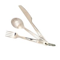 Vargo Titanium Spoon Fork Knife Set