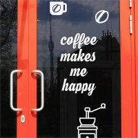 커피는 날 행복하게해 카페 주방 레터링 스티커