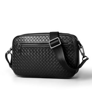 [백스테이] P2062 파디오 천연소가죽 격자무늬 남자 크로스백 모던 심플 데일리백