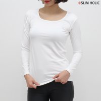 SlimHolic 기모내복 여성발열내의 어른내복 라운드넥