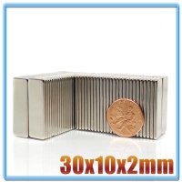 원형 막대 초강력 자석 30x10x2mm N35 블록 네오디뮴 희토류