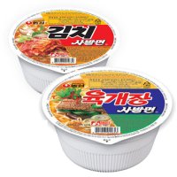 농심 육개장사발면 6입 x 2개/김치사발면