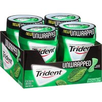 Trident 트라이던트 스피어민트 무설탕 미국 소프트 스틱 껌 4팩