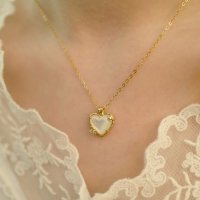 피오레 heart fleur wing necklace