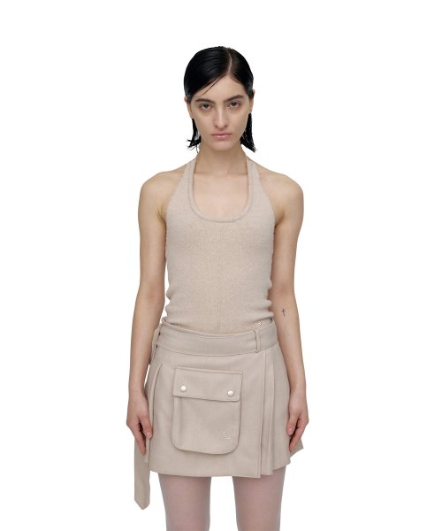 [세릭] HALTER KNIT SLEEVELESS / BEIGE CR22WNKN02