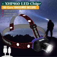 LED 충전식 줌 낚시 랜턴 헤드랜턴 18600루멘 XHP160