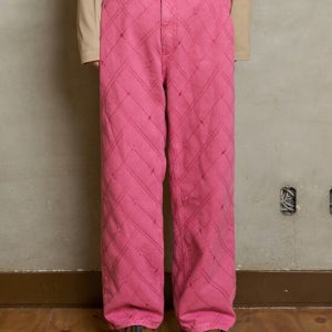 어널로이드  ■B1a4 공찬 착용■Argyle Embroidered Pants / Pink
