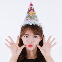 홀로그램생일고깔모자 일반 꼬깔모자 백일 생일파티