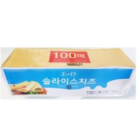 소와나무슬라이스치즈100매 사각 노란체다치즈 토스트 햄버거 샌드위치