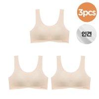 크로커다일 이너웨어 인견쿨 슬림 U넥 오트밀베이지 브라 3pcs CDWBR1N77 3