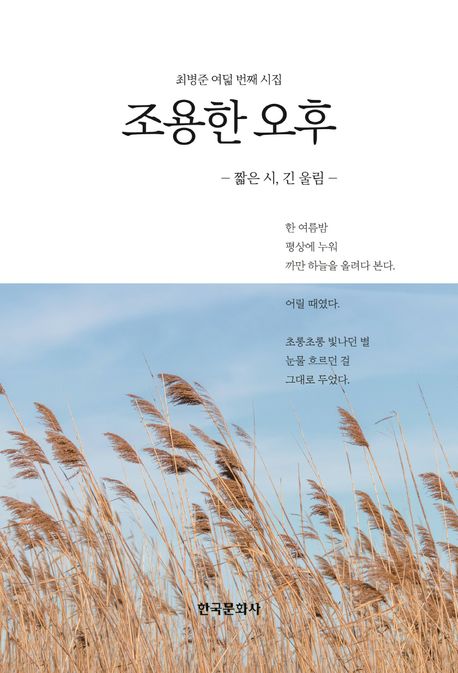조용한 오후 (최병준 여덟 번째 시집)