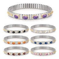 노미네이션 팔찌 EXTENSION 익스텐션 bracelets S and faceted Cubic Zirconia 042502