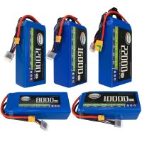 농업용 항공기 LiPo 배터리 RC 비행기 드론 자동차 보트 AKKU용 6S 222V 10000 12000 16000 22000mAh 25C