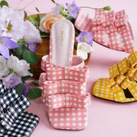 부티크헤르원 BONBON Ribbon Slipper 봉봉 리본 슬리퍼 체크 샌들 20