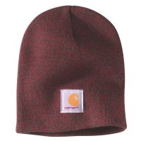 칼하트숏비니 Carhartt A205 Acrylic Beanie Cap oxblood dark marl p17