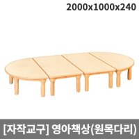 자작교구 안전영아책상 원목다리 H1-1 2000 x 1000 x 높이선택 자작합판