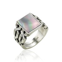 Infinity ring 흑자개 pandorum jewelry 팬도럼주얼리 자개반지 자개링