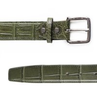 [바바로사] [악어가죽 벨트] Crocodile belt khaki