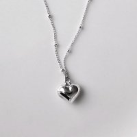 Silver925 Heart ball chain necklace