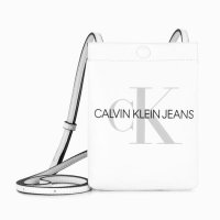 Calvin Klein Jeans 화이트 레더 핸드폰수납 크로스백 DP1386-391