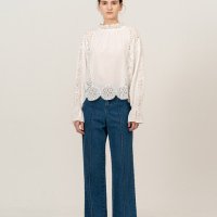 JAIN SONG 제인송 CROCHET LACE PANELED TOP JTST112