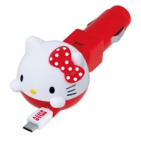 세이와 SEIWA 헬로 키티 자동차용 USB 충전기 0A 시거잭 연결 KT463 1