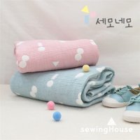 요루거즈 순면100 보들보들 요루거즈원단 퀼팅 양면 삼중지 세모네모 2종