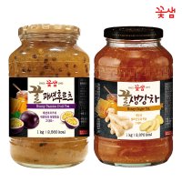 꽃샘 꿀패션후르츠차 1KG 꿀생강차 1KG 과일청