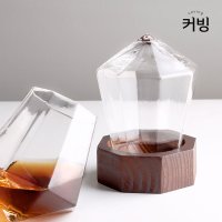 제이제이 COVING 하이볼잔 칵테일컵 위스키 온더락 홈카페유리컵 언더락 다이아몬드잔