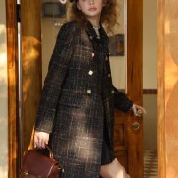 던드롭 DD Antique wool tweed long jacket