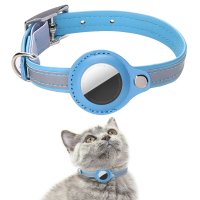 Pet PU Collar CompatibleAirTag Protective Case Holder Water Proof Adjustable Collars for cats Smal