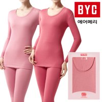 BYC BYT 6683 에어메리여성상하 순면내복내의 90호 인디안핑크