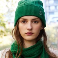 스튜디오앤파르크 UNI Monceau Cable Knit Beanie Green D6X2XX00320