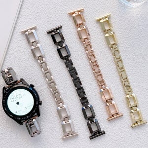 샤오미 화미 어메이즈핏 GTR 4 3 2 e 치타 프로 호환 스퀘어 슬림 메탈 스트랩 밴드 시계줄