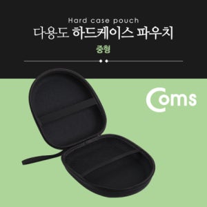 [Coms] 컴스 다용도 하드 케이스 파우치 BF563 (중형/21x19x6.5cm, 블랙)