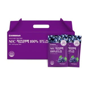 참앤들황토농원 NFC 착즙 100 포도즙 100ml x 30포 1박스