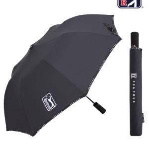 PGA TOUR 단체 우산 2단 자동 로고 바이어스 골프동호회 월례회 홀인원 기념품 각인 인쇄