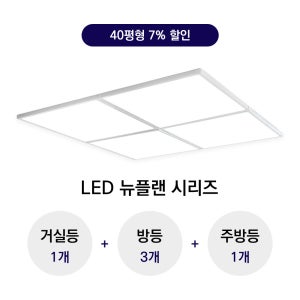 LED 뉴플랜 면조명 40평형대 시리즈 (플리커프리 고효율 3년무상 AS)