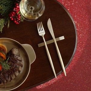 놋담 방짜유기 양식 디너 포크 나이프 SET (2P)