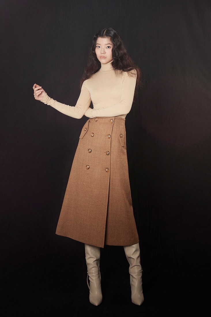 [하나보] ,NO.16 SKIRT - CAMEL
