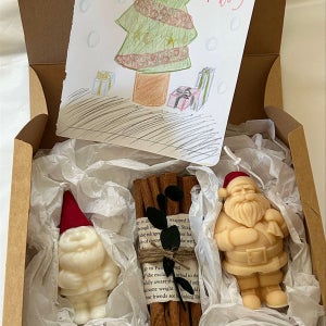 무료포장 미니 산타캔들 2구 시나몬스틱 크리스마스 세트, 공간의 쉼