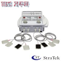 스트라텍 국산 2인용 경피신경 TENS 저주파치료기 무소음 패드형 PMT-175