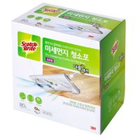 3M 스카치브라이트 청소포 80매 일회용 정전기 점착식 부직포 마른걸레