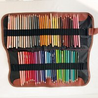똑딱이 색연필 파우치 가방 롤케이스 패브릭 48구 72구 대용량
