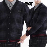 피엑스지 PXG 옴브레 체크 카디건 남자 가디건