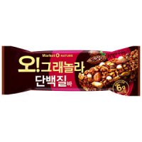 마켓오네이처 오리온 오 그래놀라 단백질바 리얼초코맛 40g x 1개 시리얼바 식사대용