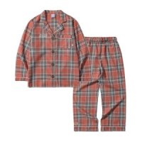 OIOI LOGO FLANNEL PAJAMAS CORAL CHECK