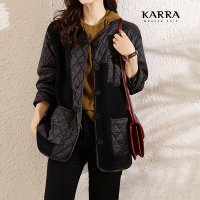 카라 KARRA 77까지 믹스퀼팅노카라패딩 KB2WPD047C