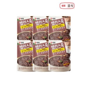 [샘표]  샘표 밸런스죽 동지 찹쌀 통팥죽 420g 6개 / 저당죽